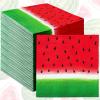 50 Pack Watermelon Paper Napkins Summer Theme Disposable Napkins Red Green Luncheon Dinner Napkins for Birthday Wedding Party Supplies Table Decor, 6.5 x 6.5 Inch view 1