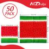 50 Pack Watermelon Paper Napkins Summer Theme Disposable Napkins Red Green Luncheon Dinner Napkins for Birthday Wedding Party Supplies Table Decor, 6.5 x 6.5 Inch view 2