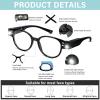 3 Pack Lighted Reading Glasses Bright LED Readers with Lights Reading Glasses with Light and Magnifying Blue Light Blocking Glasses for Men Women Eyeglasses Lighted Magnifier Nighttime Reader+1.5 view 2
