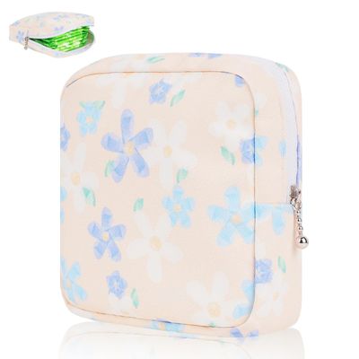 Desing Wish Sanitary Pad Storage Bag Portable Period Bag for Teen Pads/Sanitary Napkins/Small Tampons, Sanitary Napkin Storage Bag First Period Gifts for Teen Girls (Small Orchid)