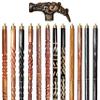 Wooden Walking Sticks and Canes Travel Collapsible for Men Women Seniors Hiking with Aluminum Hammer Handle (Brown Antique, AANWS-121) (WS-06) view 1