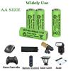 16 Pack AA 300mAh 1.2V Ni-MH Rechargeable Batteries for Solar Lights view 4