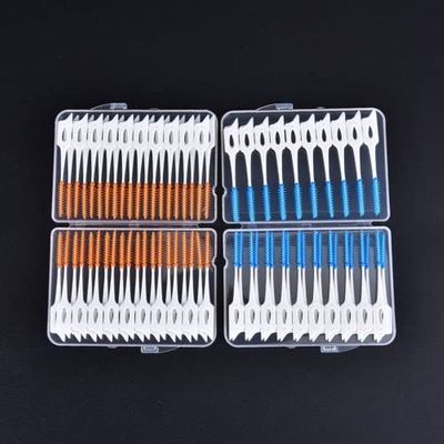 Dental Floss Stick Oral Dental Hygiene Brush 80pcs/Set Silicone Dental Floss Cleaning Brush Teeth Elastic Massage Bar Adults Mini Teeth Cleaner for Cleaning Gaps Between Teet (Color : Orange, Size :