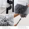 5Pcs Microfiber Feather Duster Cobweb Remover and Ceiling Fan Duster with Telescopic Pole 3-Stage Stainless Steel Handle - 100" Dust Remove Cleaning Brush Tool Set view 4