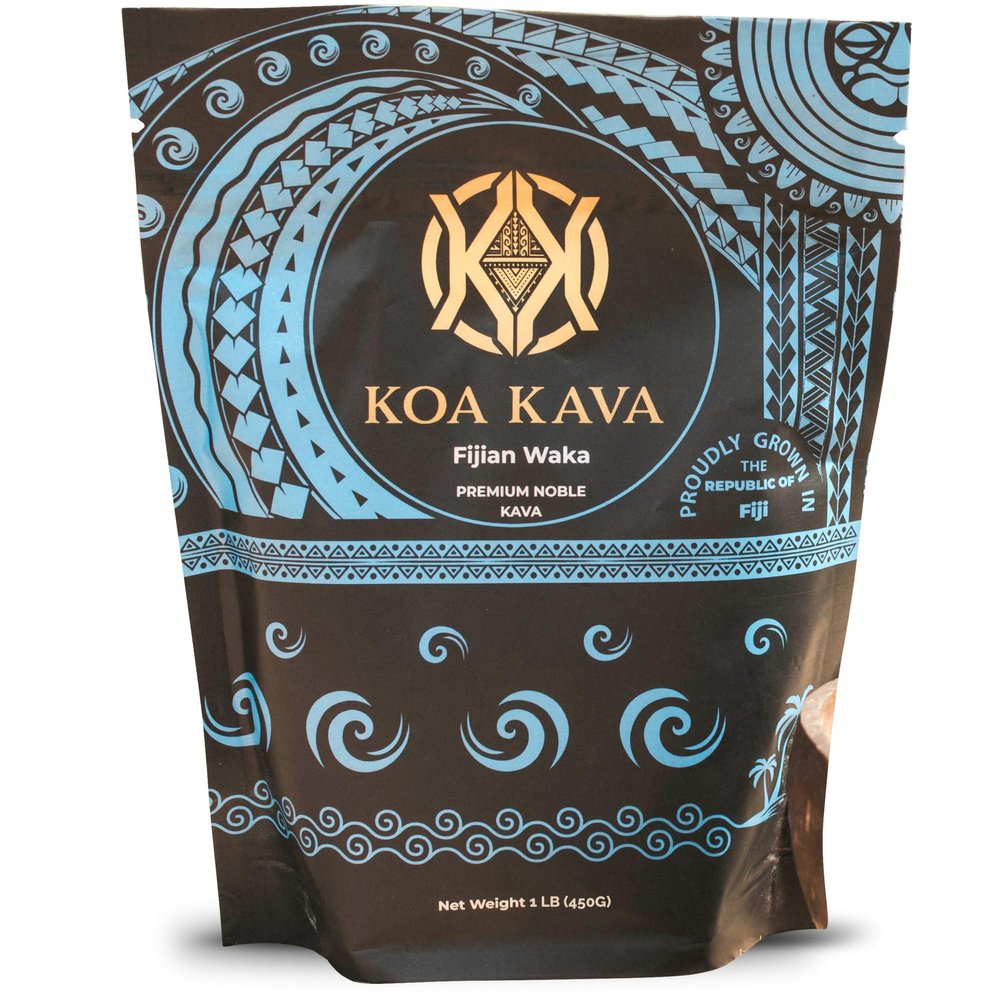 Koa Kava Fiji Kava Powder- Premium Noble Waka Kava Tea made from Lateral Kava Root in Savusavu, Fiji. 1 LB, 16 Ounce