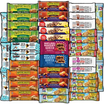Granola Nutrition Bars Variety Pack - Valentines - Breakfast and Healthy Snacks - Great for kids, adults, school lunches, studying, office, or gifting