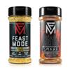 Feast Mode Flavors | Sweet Heat Pack | 2 count | 5oz seasonings | Caribbean Mango Habanero | M.O.A.B. Mother of all BBQ | meal prep seasoning, low sodium, no msg, gluten free, low calorie, no artificial fillers, healthy flavoring view 1