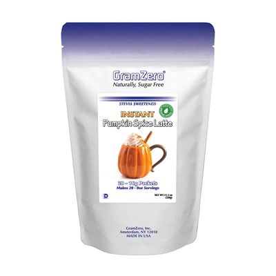 Gramzero Pumpkin Spice Latte Flavored Instant Coffee Packets No Sugar Added Keto Powdered Cappuccino Mix