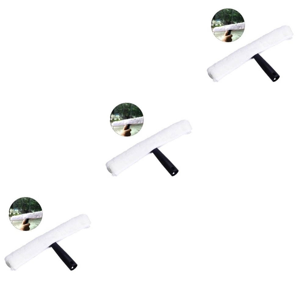 Mobestech 3pcs Window Cleaning Brush Squeegee Mop Squeegee Head Window Washing Tool for Outdoor Indoor Cleaning