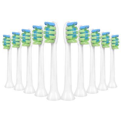 Toolsy 10 PCS Replacement Heads Compatible with 7am2m AM100/AM101/AM105/AM111 Electric Toothbrush, 10 Count (White)