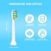 Toolsy 10 PCS Replacement Heads Compatible with 7am2m AM100/AM101/AM105/AM111 Electric Toothbrush, 10 Count (White) view 4