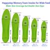 2 Pairs Wide Fit Insoles Plantar Fasciitis Orthotics PU Memory Foam Comfort Shoe Inserts for Men and Women, Cushioned Arch Support, Shock Absorption and Foot Pain Relief (Men 5-7/Women 6-8) view 4