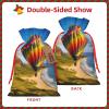 YAzgaN Hawaii Hot Air Balloon Christmas Gift Bags,Christmas Burlap Gift Bags With Drawstring Reusable Gift Wrapping Bags For Gifts Treat And Candy For Xmas Presents Party Favor. view 3
