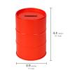 Linkidea Safety Razor Blade Disposal Container Box, Metal Razor Disposal Case Safe Bank for Storing Used Wasted Blades (Red) view 2