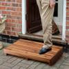 TINAMO 3.5" One Step Stool for Elderly, Acacia Wood High Riser Step Stool for Bed - 550 Lbs Wooden Mobility Stepping Stools for Adults, Kids/Bedside, Bathroom, Kitchen, Garden (Acacia, 3.5" Height) view 1