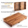 TINAMO 3.5" One Step Stool for Elderly, Acacia Wood High Riser Step Stool for Bed - 550 Lbs Wooden Mobility Stepping Stools for Adults, Kids/Bedside, Bathroom, Kitchen, Garden (Acacia, 3.5" Height) view 2