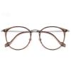 Stylish Round Blue Light Blocking Reading Glasses for Ladies, Lightweight Metal Computer Readers, Anti Glare Glasses (Color : Brown, Size : 3.5x) view 1