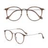 Stylish Round Blue Light Blocking Reading Glasses for Ladies, Lightweight Metal Computer Readers, Anti Glare Glasses (Color : Brown, Size : 3.5x) view 3