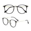 Stylish Round Blue Light Blocking Reading Glasses for Ladies, Lightweight Metal Computer Readers, Anti Glare Glasses (Color : Black, Size : 2.5x) view 2