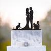 Cat Wedding Cake Topper,Pet Cake Topper,Couple Cake Topper With Cat,Bride And Groom Topper With Cat,Cat wedding topper,Mr and mrs wedding cake topper,Cat cake topper,wedding topper. view 1