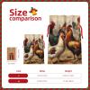 WSOIHFEC Chicken And Rooster Print Christmas Gift Bags with Drawstring Burlap Christmas Treat Bags Reusable Christmas Candy Bag Gift Wrapping Bag Party Favors Bags view 4