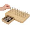 OLVULGG 36-Hole Wooden Pegboard for Occupational Therapy, Hand Therapy Peg Board with 3 Sizes of Round Iron Pegs to Improve Finger Dexterity, Fine Motor Coordination & Sensory Rehabilitation view 1