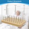 OLVULGG 36-Hole Wooden Pegboard for Occupational Therapy, Hand Therapy Peg Board with 3 Sizes of Round Iron Pegs to Improve Finger Dexterity, Fine Motor Coordination & Sensory Rehabilitation view 3