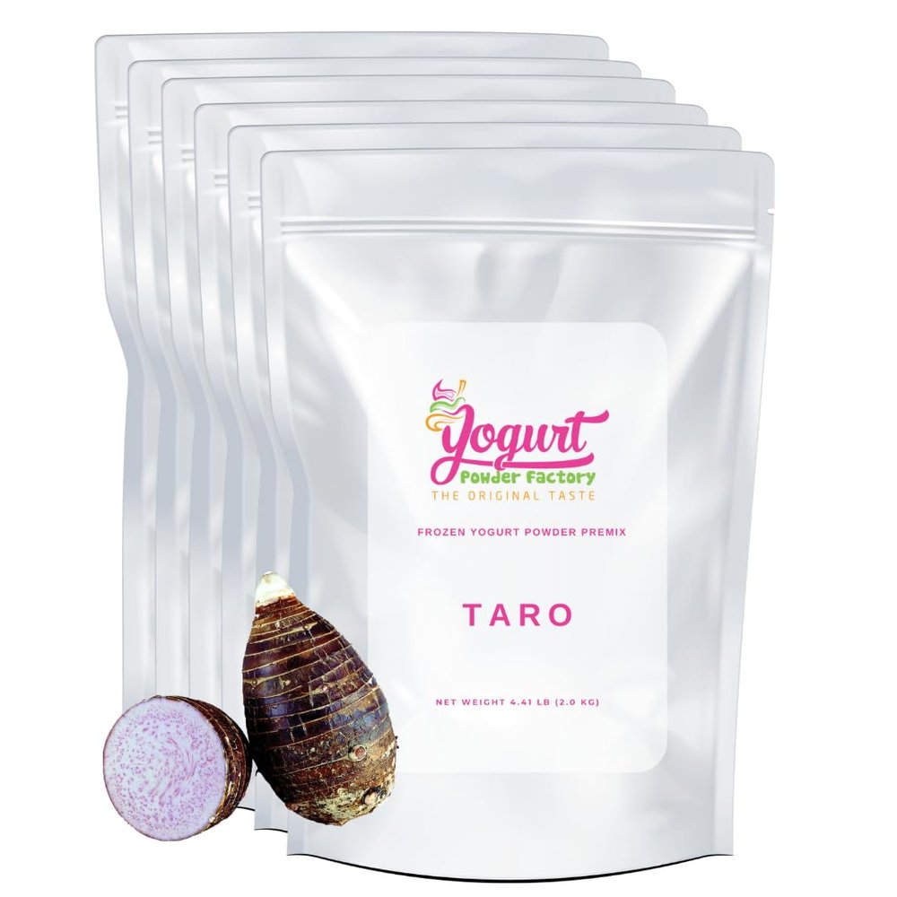 Yogurt Powder Factory Taro Frozen Yogurt Mix Box  6 Count 4.4lb Bags Non-Gluten Low Fat Yogurt Powder for Soft Serve Machine