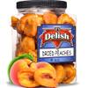 Dried Peaches by It's Delish, 36 OZ Jumbo Reusable Container | Naturally Sweet Peach Slices, No Sugar Added, Bulk Dried Fruit Healthy Snacks Fresh and Dry Sliced Peaches Snack | Vegan, Kosher view 1