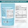 Premium All Natural Real Rich Dark Chocolate Dipped Tropical Mango Dried Fruit Slices 7oz Non GMO, No Added Colors Healthy Snacks Resealable Bag (1-Pack) view 2