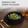 BloominGoods Disposable Plastic Dessert Bowls, 50-Pack 6 Oz. Small Heavyweight Black Bowls For Party, Wedding Or Event view 2