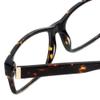 Calabria Big&Tall 03 Rectangular Blue Light Blocking Reading Glasses +1.25 Dark Tortoise Havana Brown Gold Men Women view 4