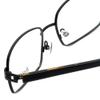 Calabria Big&Tall 01 Rectangular Reading Glasses +1.50 Black Men Women view 4