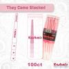 Kashmir Pink Pre Rolled Cones 1 1/4 Size  100 Count Stylish Pink Rolling Papers with Filter Tips  Vegan-Friendly, Dye-Safe, Slow Burn, 79mm Pre Rolls  Easy Fill, Bulk Pack view 2