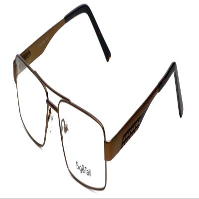 Calabria Big&Tall 02 Rectangular Blue Light Blocking Reading Glasses +3.00 Black Brown Men
