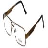 Calabria Big&Tall 02 Rectangular Blue Light Blocking Reading Glasses +3.00 Black Brown Men view 1
