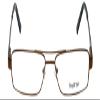 Calabria Big&Tall 02 Rectangular Blue Light Blocking Reading Glasses +3.00 Black Brown Men view 2