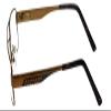Calabria Big&Tall 02 Rectangular Blue Light Blocking Reading Glasses +3.00 Black Brown Men view 3