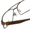 Calabria Big&Tall 02 Rectangular Blue Light Blocking Reading Glasses +3.00 Black Brown Men view 4