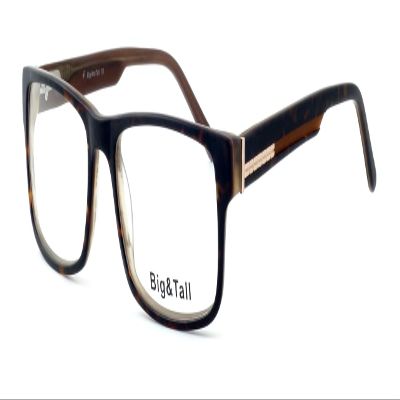 Calabria Big&Tall 10 Rectangular Blue Light Blocking Reading Glasses +4.00 Tortoise Havana Brown Gold Men