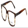 Calabria Big&Tall 14 Square Blue Light Blocking Reading Glasses +1.25 Tortoise Havana Brown Men Women view 1