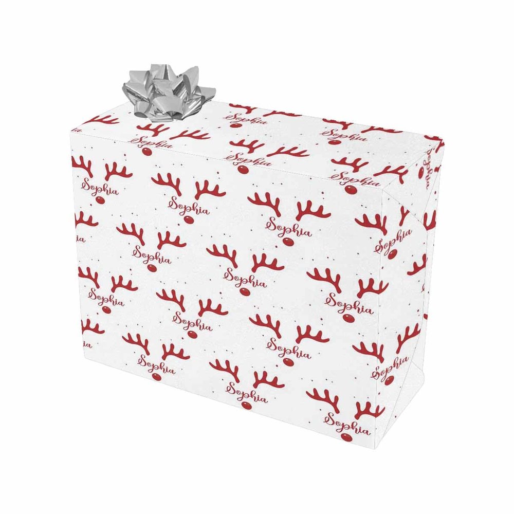 MyPupSocks Personalized Wrapping Paper Christmas Wrapping Paper Logo Wrapping Paper White Custom Birthday Wrapping Paper Birthday Boy Wrapping Paper Roll 1 Roll