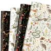 12 Sheets Vintage Wrapping Paper Animals Mushroom Gift Wrap Paper Bulk Folded Flat 4 Designs Retro Botanic DIY Craft Art Paper for Party Wrapping Supplies, 19.7 x 27.6 Inch view 1