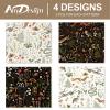 12 Sheets Vintage Wrapping Paper Animals Mushroom Gift Wrap Paper Bulk Folded Flat 4 Designs Retro Botanic DIY Craft Art Paper for Party Wrapping Supplies, 19.7 x 27.6 Inch view 3