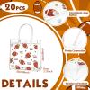 Aliceset 20 Pcs Football Goodie Bags with Handles PVC Clear Football Party Snack Bag for Team Birthday Sport Favor, 8 x 8 x 3.15'' view 2
