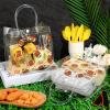 Aliceset 20 Pcs Football Goodie Bags with Handles PVC Clear Football Party Snack Bag for Team Birthday Sport Favor, 8 x 8 x 3.15'' view 3