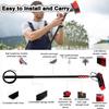 Telescopic Rod, Telescopic Broom for Cleaning, Water-Fed Rod Set with Hose Shower, Professional Water-Carrying Telescopic Spray Pipe, Building Cleaning, Facade Cleaning,3.6M/12FT-55cmBrush view 3