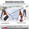 Telescopic Rod, Telescopic Broom for Cleaning, Water-Fed Rod Set with Hose Shower, Professional Water-Carrying Telescopic Spray Pipe, Building Cleaning, Facade Cleaning,3.6M/12FT-55cmBrush view 4