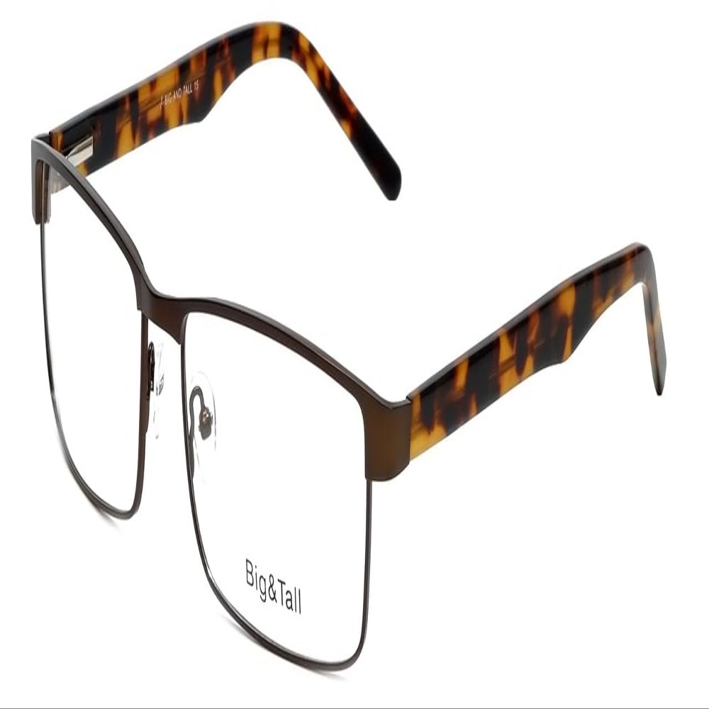 Calabria Big&Tall 15 Rectangular Reading Glasses +1.00 Matte Brown Tortoise Havana Men Women