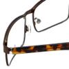 Calabria Big&Tall 15 Rectangular Reading Glasses +1.00 Matte Brown Tortoise Havana Men Women view 4
